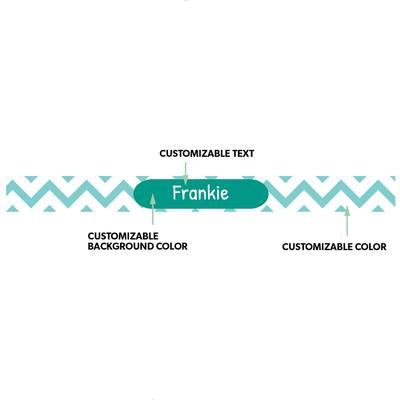 Show full view: Frisco Personalized Chevron Ceramic Dog Bowl, 4.75-cup, 38oz slide 2 of 6