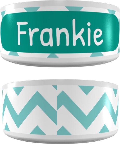 Show full view: Frisco Personalized Chevron Ceramic Dog & Cat Bowl, 1 cup slide 1 of 8