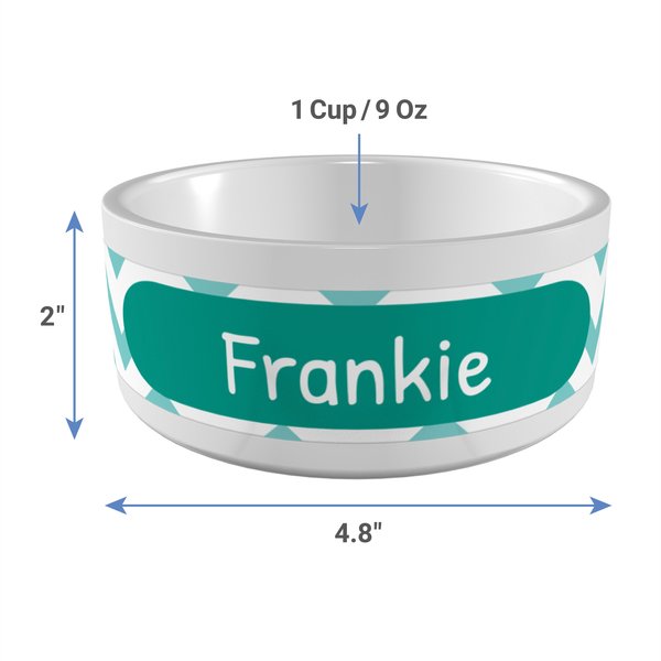 Show full view: Frisco Personalized Chevron Ceramic Dog & Cat Bowl, 1 cup slide 4 of 8