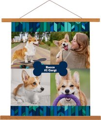 Frisco Personalized Contemporary Mosaic with Bone Collage Canvas Poster with Wood Hanger, 16" x 20"