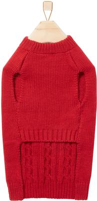 Show full view: Frisco Personalized Dog & Cat Cable Knitted Sweater, X-Large, Red slide 4 of 7