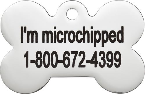 Show full view: Frisco Personalized Dog & Cat ID Tag, Bone, Silver, Regular, Stainless Steel slide 6 of 9