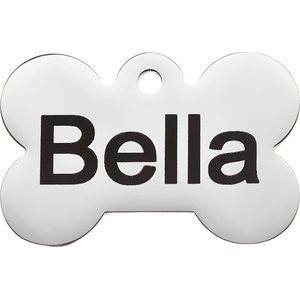 Frisco Personalized Dog & Cat ID Tag, Bone, Silver, Small, Stainless Steel