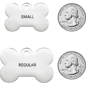 Frisco Personalized Dog & Cat ID Tag, Bone, Silver, Small, Stainless Steel