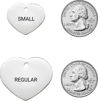 Show full view: Frisco Personalized Dog & Cat ID Tag, Heart, Silver, Regular, Stainless Steel slide 2 of 8