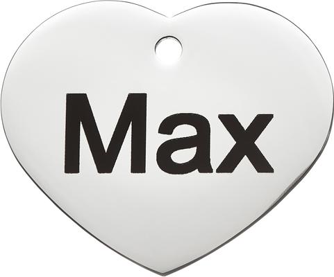Show full view: Frisco Personalized Dog & Cat ID Tag, Heart, Silver, Regular, Stainless Steel slide 3 of 8