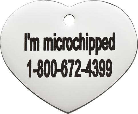Show full view: Frisco Personalized Dog & Cat ID Tag, Heart, Silver, Regular, Stainless Steel slide 5 of 8