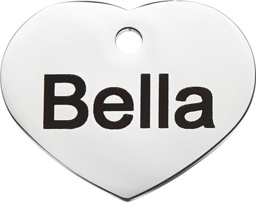 Show full view: Frisco Personalized Dog & Cat ID Tag, Heart, Silver, Small, Stainless Steel slide 3 of 8