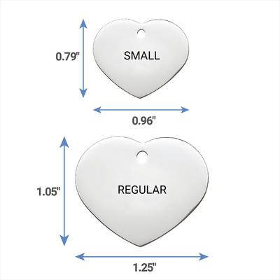 Show full view: Frisco Personalized Dog & Cat ID Tag, Heart, Silver, Small, Stainless Steel slide 7 of 8