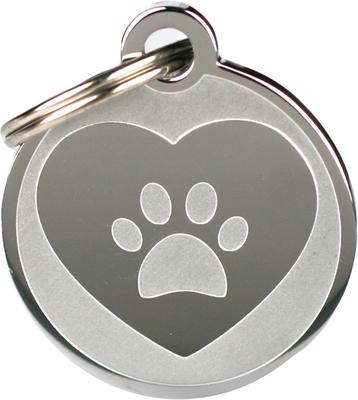 Show full view: Frisco Personalized Dog & Cat ID Tag, Medium, Heart With Paw slide 3 of 4
