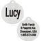 Show in main carousel: Frisco Personalized Dog & Cat ID Tag, Round, Silver, Regular, Brushed Stainless Steel slide 1 of 6