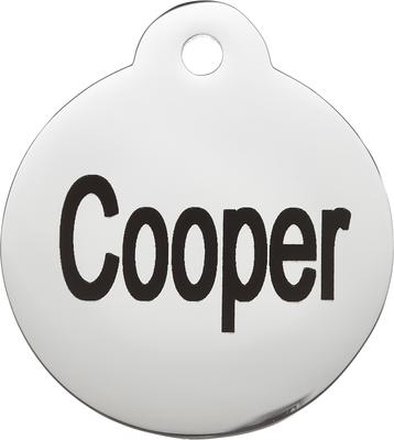 Show full view: Frisco Personalized Dog & Cat ID Tag, Round, Silver, Regular, Stainless Steel slide 3 of 8