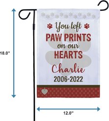 Frisco Personalized Double Sided Printed Memorial Paw Prints Garden Flag slide 2 of 8