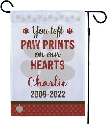 Show full view: Frisco Personalized Double Sided Printed Memorial Paw Prints Garden Flag slide 4 of 8