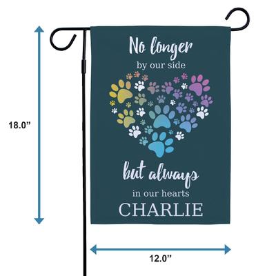 Show full view: Frisco Personalized Double Sided Printed Memorial Paws Heart Garden Flag slide 2 of 9