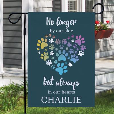 Show full view: Frisco Personalized Double Sided Printed Memorial Paws Heart Garden Flag slide 3 of 9