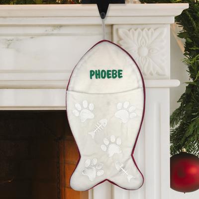 Show full view: Frisco Christmas Personalized Fish Shaped Holiday Cat Stocking slide 2 of 5