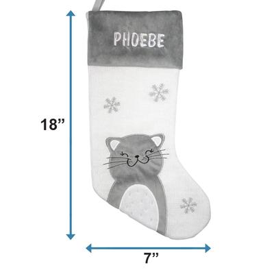 Show full view: Frisco Christmas Personalized Happy Cat Holiday Cat Stocking slide 4 of 6