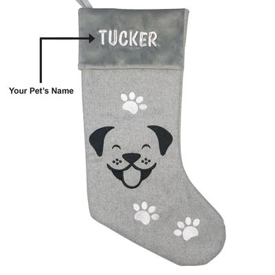 Show full view: Frisco Christmas Personalized Happy Dog Holiday Dog Stocking slide 3 of 6