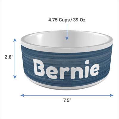 Show full view: Frisco Personalized Heathered Ceramic Dog Bowl, 4.75-cup, 38oz slide 4 of 6