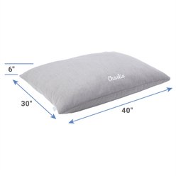 Frisco Personalized Knife Edge Bed, Dark Grey Linen, X-Large slide 2 of 4
