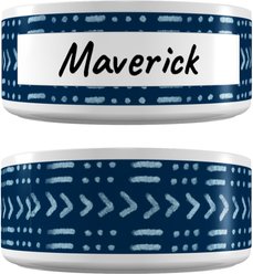 Frisco Personalized Mudcloth Large Dog Bowl, 4.75 cup