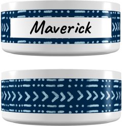 Frisco Personalized Mudcloth Small Dog & Cat Bowl, 1 cup