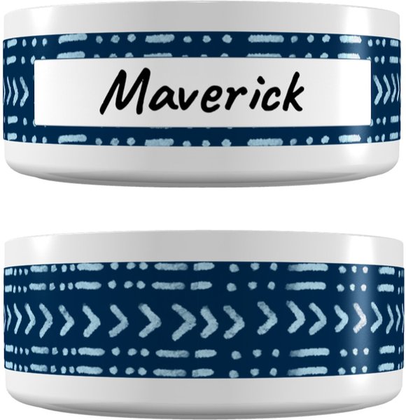 Show full view: Frisco Personalized Mudcloth Small Dog & Cat Bowl, 1 cup slide 1 of 5