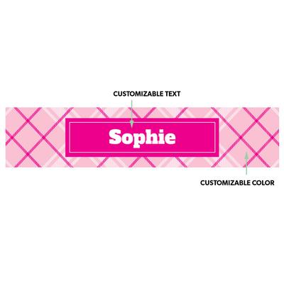 Show full view: Frisco Personalized Plaid Ceramic Dog Bowl, 2.75 cup slide 3 of 8