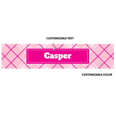 Show full view: Frisco Personalized Plaid Ceramic Dog Bowl, 5 cup slide 2 of 7