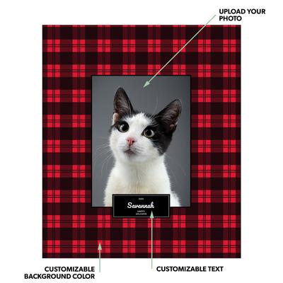 Show full view: Frisco Personalized Plaid Gallery-Wrapped Canvas, 8" x 10" slide 2 of 8