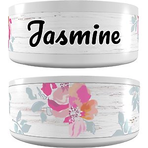 Frisco Personalized Rustic Ceramic Dog & Cat Bowl, 1 cup