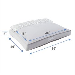 Frisco Personalized Silver Bolstered Bed with Silver Check Bolster, Large slide 2 of 4