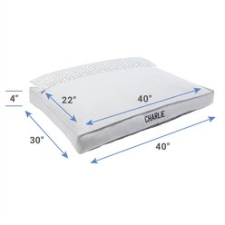 Frisco Personalized Silver Bolstered Bed with Silver Check Bolster, X-Large slide 2 of 4