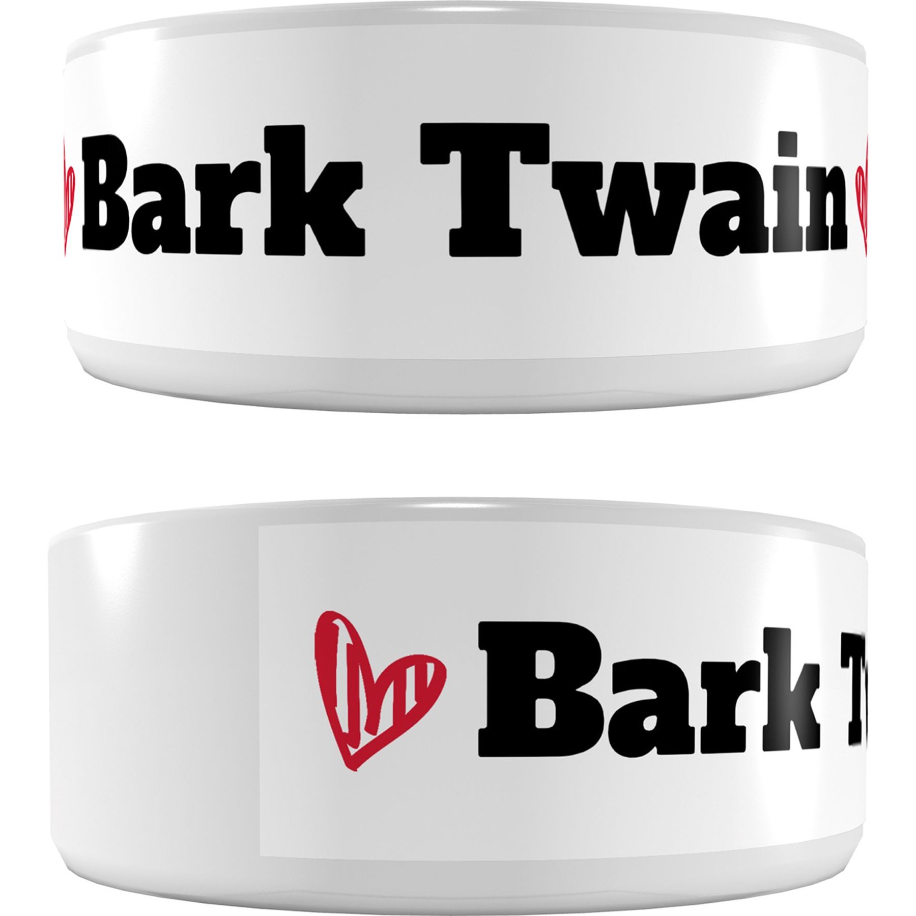 Frisco Personalized Two Hearts Ceramic Dog Bowl, 2.75 cup