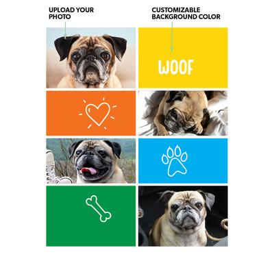 Show full view: Frisco Personalized Woof Canvas Poster with Wood Hanger, 16" x 20" slide 2 of 4