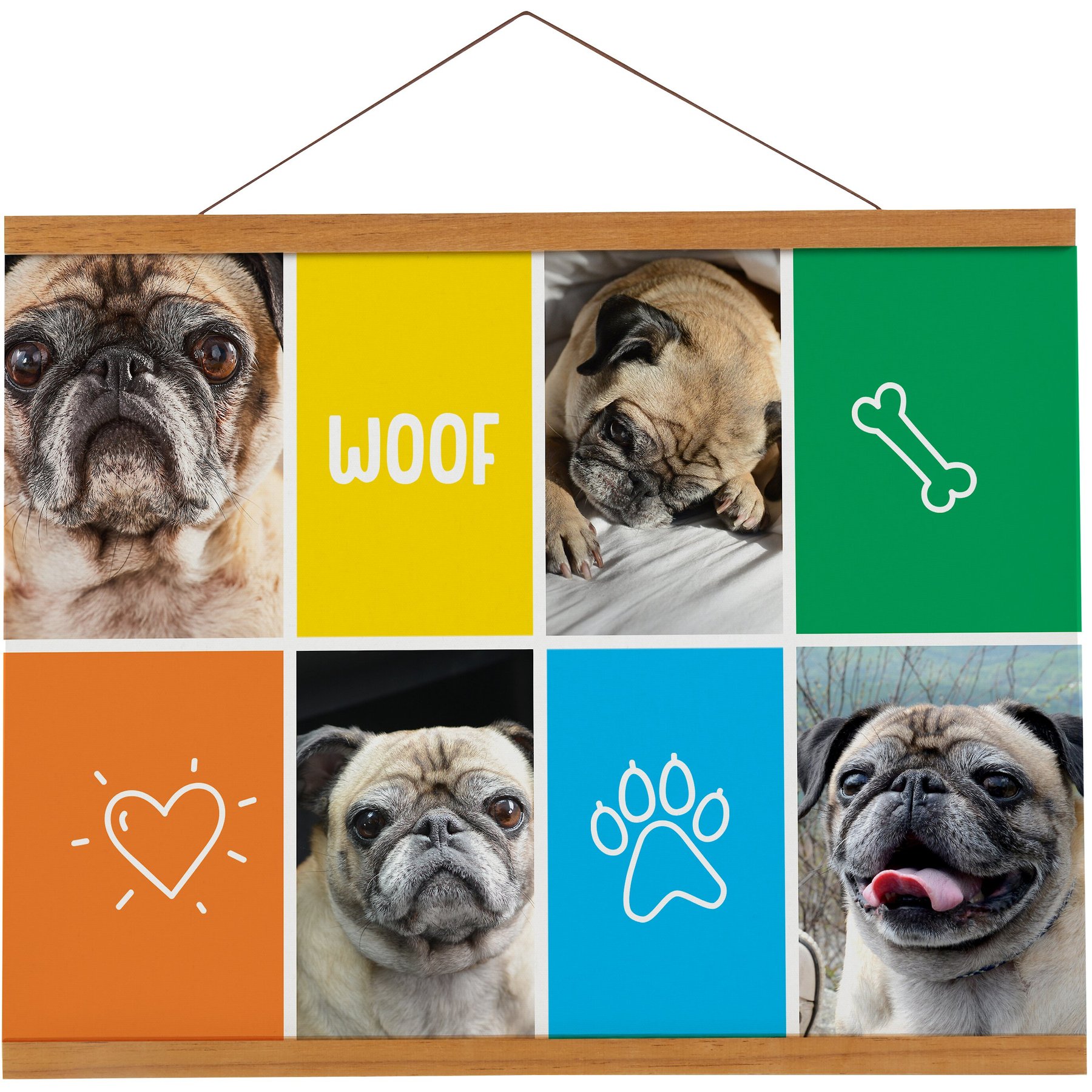 Frisco Personalized Woof Landscape Gallery-Wrapped Canvas Poster, 16" x 20"