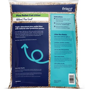 Frisco Pine Pellet Unscented Non-Clumping Wood Cat Litter, 40-lb bag