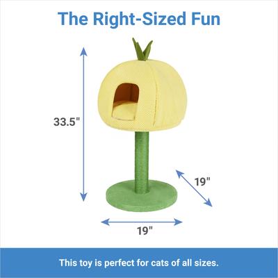 Show full view: Frisco Pineapple 33.5" Plush Cat scratching Post and Condo slide 3 of 8
