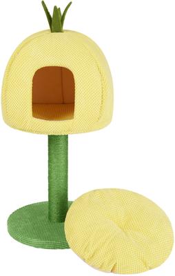 Show full view: Frisco Pineapple 33.5" Plush Cat scratching Post and Condo slide 5 of 8
