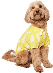 Frisco Pineapple Camp Dog & Cat Shirt, Yellow, Large