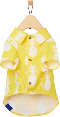 Show full view: Frisco Pineapple Camp Dog & Cat Shirt, Yellow, Large slide 4 of 10