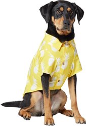 Frisco Pineapple Camp Dog & Cat Shirt, Yellow, X-Large
