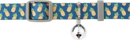 Show full view: Frisco Pineapple Polyester Breakaway Cat Collar with Bell, 8 to 12-in neck, 3/8-in wide slide 3 of 7