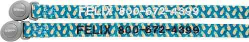 Show full view: Frisco Pineapple Polyester Personalized Breakaway Cat Collar with Bell, 8 to 12-in neck, 3/8-in wide slide 2 of 7