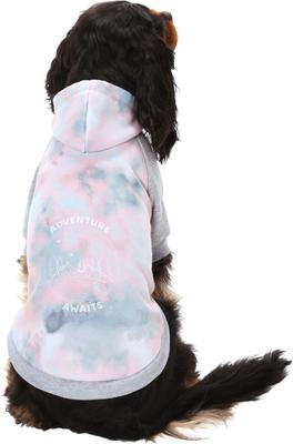 Show full view: Frisco Pink Tie Dye Dog & Cat Hoodie, Pink, X-Small slide 3 of 10