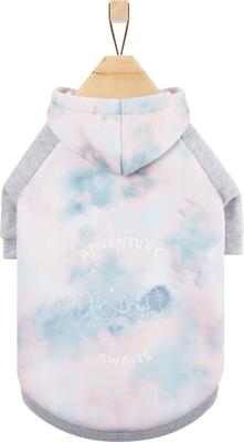 Show full view: Frisco Pink Tie Dye Dog & Cat Hoodie, Pink, X-Small slide 4 of 10