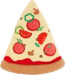Frisco Pizza Slice Plush Squeaky Dog Toy, Small/Medium