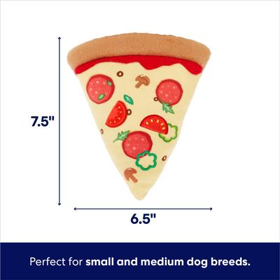 Show full view: Frisco Pizza Slice Plush Squeaky Dog Toy, Small/Medium slide 2 of 7