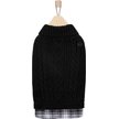 Show in main carousel: Frisco Plaid Cable Knit Dog & Cat Sweater, Black, Medium slide 3 of 8